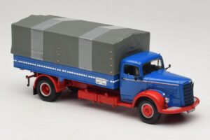 Mercedes L 315 Pritschenwagen Blau Rot Minichamps 1:43 439034420 Metall – Bild 4 von 6