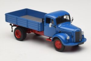 Mercedes L 3500 Kipper Blau Rot Minichamps 1:43 439350004 Metall – Bild 4 von 6