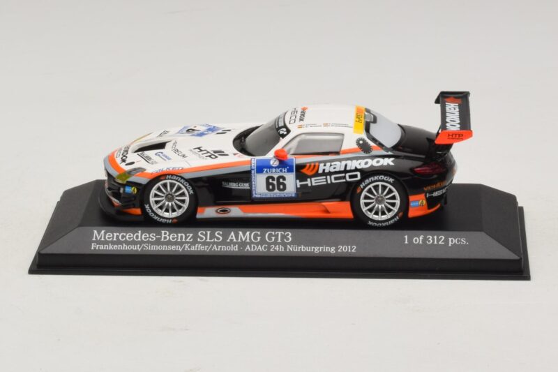 Mercedes SLS AMG GT3 #66 Hankook C. Frankenhout / Simonsen 24 Hours of Nurburgring 2012 Minichamps 1:43 Mercedes SLS AMG GT3 #66 Hankook C. Frankenhout / Simonsen 24 Hours of Nurburgring 2012 Minichamps 1:43 437123266 Metall