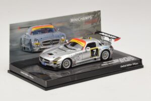 Mercedes SLS AMG GT3 #7 Black Falcon Jager / Seyffarth 24 Hours of Dubai 2011 Minichamps 1:43 437110307 Metall – Bild 2 von 5