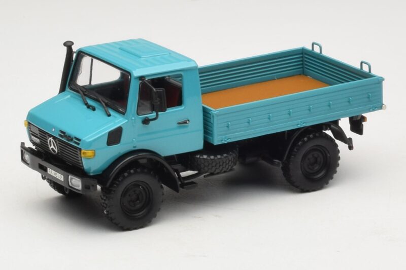 Mercedes Unimog 1300 L Pritschenwagen Blau Minichamps 1:43 439033020 Metall