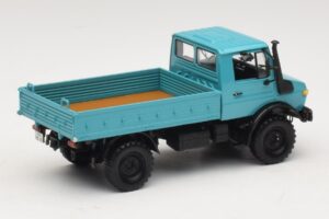 Mercedes Unimog 1300 L Pritschenwagen Blau Minichamps 1:43 439033020 Metall – Bild 2 von 6