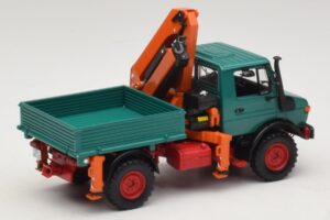 Mercedes Unimog 1300 L Kipper mit Laderkran Minichamps 1:43 439033000 Metall – Bild 2 von 6