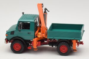 Mercedes Unimog 1300 L Kipper mit Laderkran Minichamps 1:43 439033000 Metall – Bild 3 von 6