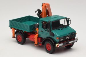 Mercedes Unimog 1300 L Kipper mit Laderkran Minichamps 1:43 439033000 Metall – Bild 4 von 6