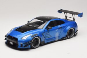 Nissan GT-R R35 Liberty Walk Work T2 Blau Metallic Solido 1:18 S1805801 Metall