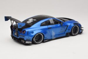 Nissan GT-R R35 Liberty Walk Work T2 Blau Metallic Solido 1:18 S1805801 Metall – Bild 2 von 6