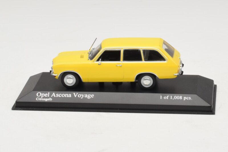 Opel Ascona A Voyage Gelb Minichamps 1:43 Opel Ascona A Voyage Gelb Minichamps 1:43 400045811 Metall