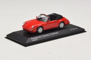 Porsche 911 964 Carrera 2 Cabriolet Rot Minichamps 1:43 430067330 Metall – Bild 2 von 4