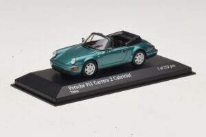 Porsche 911 964 Carrera 2 Cabriolet Türkis Minichamps 1:43 430067332 Metall – Bild 2 von 4