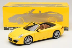 Porsche 911 991 Carrera S Cabriolet Gelb Minichamps 1:18 100061031 Metall – Bild 8 von 8