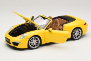Porsche 911 991 Carrera S Cabriolet Gelb Minichamps 1:18 100061031 Metall – Bild 2 von 8