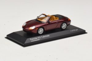Porsche 911 996 Cabriolet Rot Metallic Minichamps 1:43 400061092 Metall – Bild 2 von 4