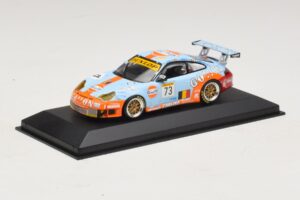 Porsche 911 996 GT3 RSR Gulf #73 Lefort / Lambert 1000km Spa 2005 Minichamps 1:43 400056473-P1 Metall – Bild 2 von 4