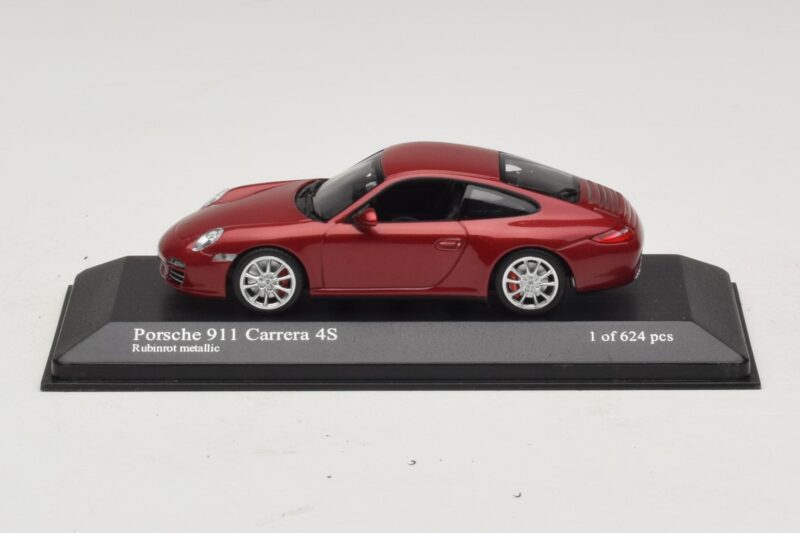 Porsche 911 997 Carrera 4S Red Metallic Minichamps 1:43 400066422 Metall
