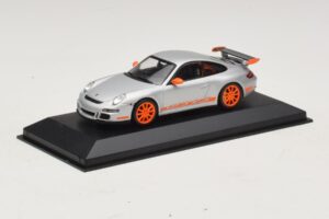 Porsche 911 997 GT3 RS Silber Orange Minichamps 1:43 403066013 Metall – Bild 2 von 4
