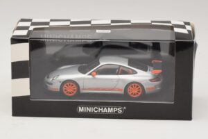 Porsche 911 997 GT3 RS Silber Orange Minichamps 1:43 403066013 Metall – Bild 4 von 4