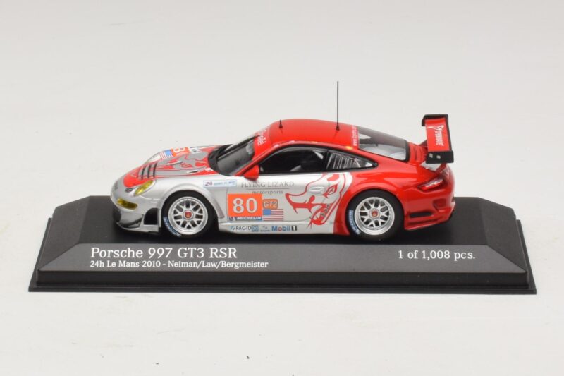 Porsche 911 997 GT3 RSR GT2 #80 S. Neiman / D. Law 24 Hours of Le Mans 2010 Minichamps 1:43 Porsche 911 997 GT3 RSR GT2 #80 S. Neiman / D. Law 24 Hours of Le Mans 2010 Minichamps 1:43 410106980 Metall