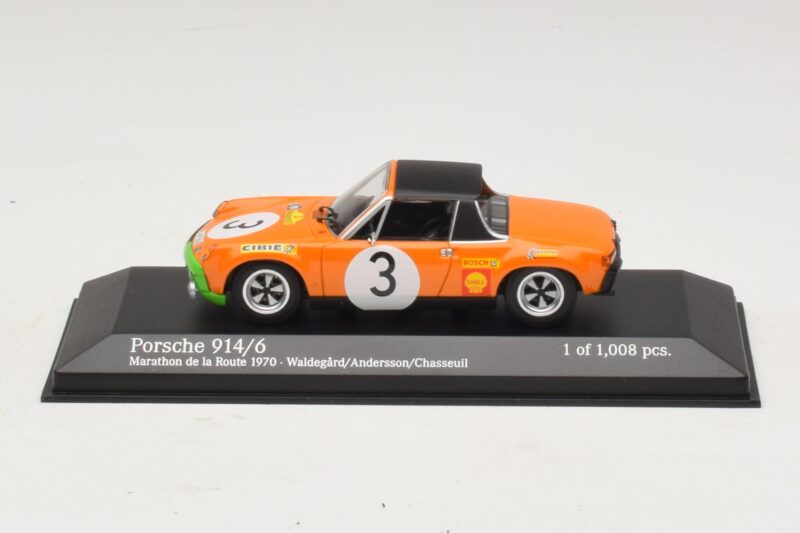 Porsche 914/6 #3 B. Waldegard / O. Andersson Marathon de la Route 1970 Minichamps 1:43 Porsche 914/6 #3 B. Waldegard / O. Andersson Marathon de la Route 1970 Minichamps 1:43 400706503 Metall