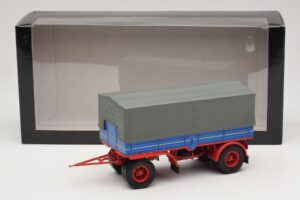Lkw-Anhänger Blau Rot Minichamps 1:43 439159092 Metall – Bild 6 von 6