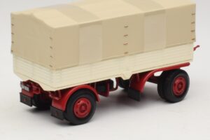 Lkw-Anhänger Planen Weiss Rot Minichamps 1:43 439159096 Metall – Bild 2 von 6