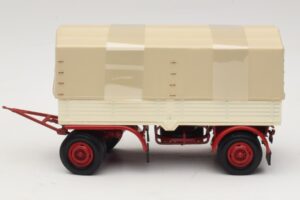 Lkw-Anhänger Planen Weiss Rot Minichamps 1:43 439159096 Metall – Bild 3 von 6