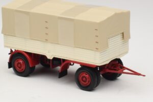 Lkw-Anhänger Planen Weiss Rot Minichamps 1:43 439159096 Metall – Bild 4 von 6