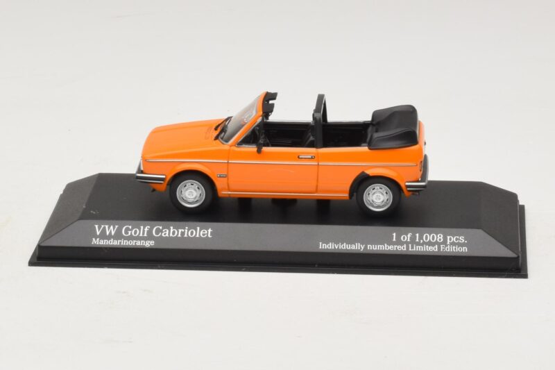 Volkswagen Golf Mk1 Cabriolet Orange Minichamps 1:43 Volkswagen Golf Mk1 Cabriolet Orange Minichamps 1:43 400055131 Metall
