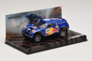 Volkswagen Race Touareg Red Bull #204 J. Kleinschmidt / F. Pons Dakar Rally 2005 Minichamps 1:43 436045304 Metall – Bild 2 von 5
