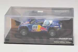 Volkswagen Race Touareg Red Bull #313 J. Kankkunen / J. Repo Dakar Rally 2005 Minichamps 1:43 436055313 Metall – Bild 4 von 5