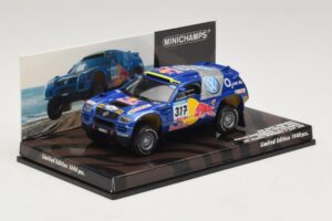 Volkswagen Race Touareg Red Bull #317 Gordon / von Zitzewitz Dakar Rally 2005 Minichamps 1:43 436055317 Metall – Bild 2 von 5
