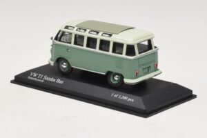 Volkswagen T1 Samba Bus Türkisblau Weiss Minichamps 1:43 430052306 Metall – Bild 3 von 4