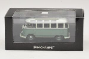 Volkswagen T1 Samba Bus Türkisblau Weiss Minichamps 1:43 430052306 Metall – Bild 4 von 4