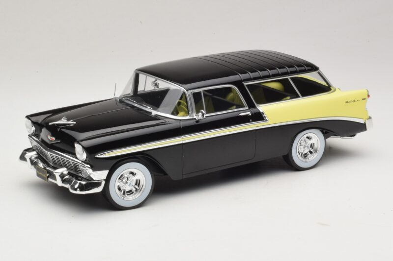 Chevrolet Bel Air Nomad Custom Schwarz & Hellgelb KK-Scale 1:18 KKDC181293 Metall