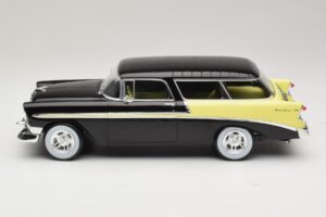 Chevrolet Bel Air Nomad Custom Schwarz & Hellgelb KK-Scale 1:18 KKDC181293 Metall – Bild 3 von 6