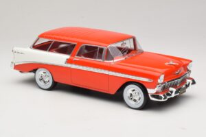 Chevrolet Bel Air Nomad Custom Hellrot & Weiss KK-Scale 1:18 KKDC181291 Metall – Bild 4 von 6
