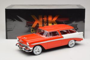 Chevrolet Bel Air Nomad Custom Hellrot & Weiss KK-Scale 1:18 KKDC181291 Metall – Bild 6 von 6