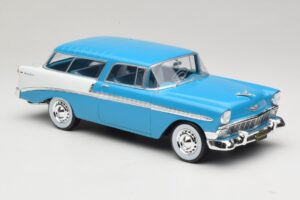 Chevrolet Bel Air Nomad Türkis & Weiss KK-Scale 1:18 KKDC181292 Metall – Bild 4 von 6