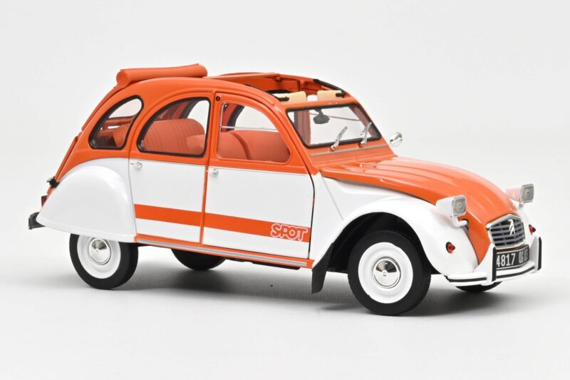 Citroen 2CV Spot Orange & Weiss Norev 1:18 Citroen 2CV Spot Orange & Weiss Norev 1:18 181473 Metall
