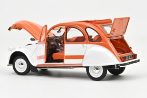 Citroen 2CV Spot Orange & Weiss Norev 1:18 181473 Metall – Bild 3 von 3