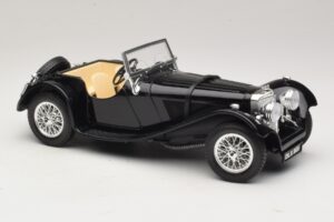 Jaguar SS100 Roadster Schwarz Bburago 1:18 3006-M3 Metall – Bild 4 von 6