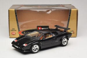 Lamborghini Countach 5000 Quattrovalvole Schwarz Bburago 1:18 3337 Metall – Bild 8 von 8