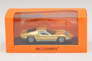 Lamborghini Miura P400 Gold Maxichamps 1:43 940103002 Metall – Bild 5 von 5