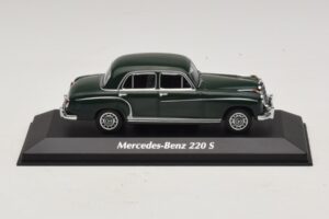 Mercedes 220 S W180 Dunkelgrün Maxichamps 1:43 940033001 Metall