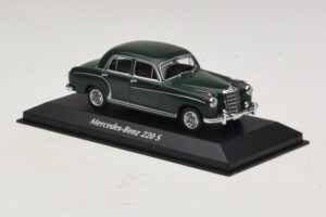 Mercedes 220 S W180 Dunkelgrün Maxichamps 1:43 940033001 Metall – Bild 3 von 5