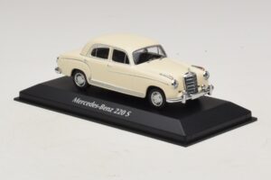 Mercedes 220 S W180 Weiss Maxichamps 1:43 940033000 Metall – Bild 3 von 5