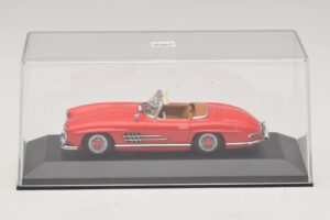 Mercedes 300 SL W198 Rot Mit Brauner Innenausstattung Minichamps 1:43 MB009 Metall – Bild 4 von 5