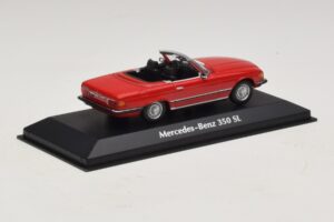 Mercedes 350 SL R107 Rot Maxichamps 1:43 940033432 Metall – Bild 2 von 5