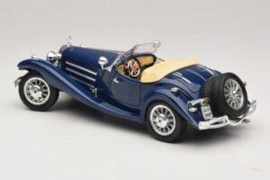 Mercedes 500K Roadster Blau Bburago 1:20 3070 Metall – Bild 7 von 8