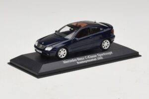 Mercedes C-Class Sportscoupe CL203 Blue Metallic Bundespressball Minichamps 1:43 MB010 Metall – Bild 2 von 5
